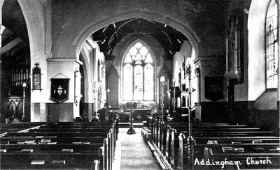 Parish Church 1910s Interior - Old postcard