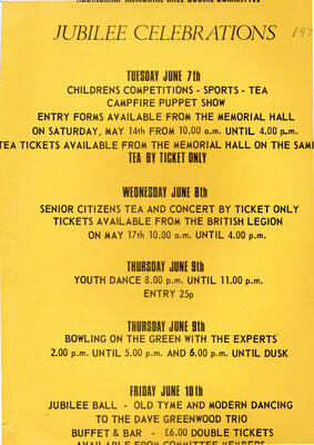 1977 Silver Jubilee Programme