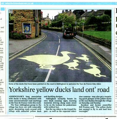 Ducks painted for Tour de France 2014