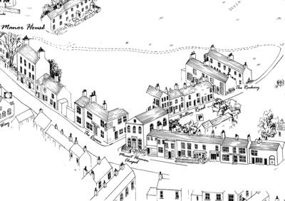ACS Dyson Illustrated Village Map 1999 Section of