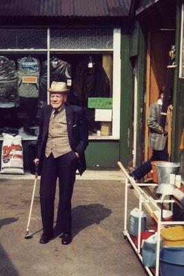 William Bradley outside his old works.