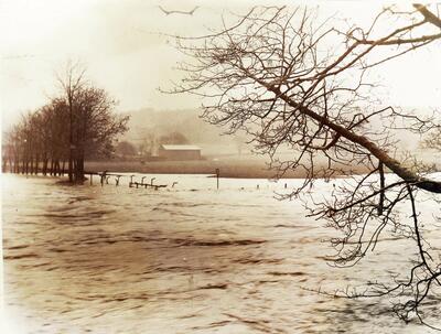 1935 Flood of the Wharfe at Addingham