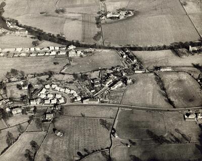1950s Aerial view Church St area