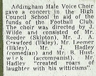 Male Voice Choir Rpt 1934