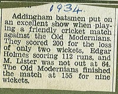 Cricket Club 1934 rpt