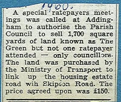 Green Lane 1960 Land purchase rpt