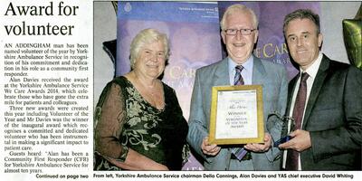Davies Alan 2014 Award