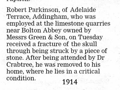 Robert Parkinson hurt rpt 1914