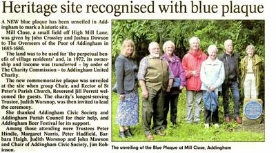High Mill Lane 2017 Dawson Crossley Field Blue