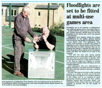 ACS MUGA 2013 Newspaper article Floodlights 010