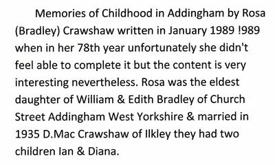 Introduction:Memories of Rosa Bradley's Childhood