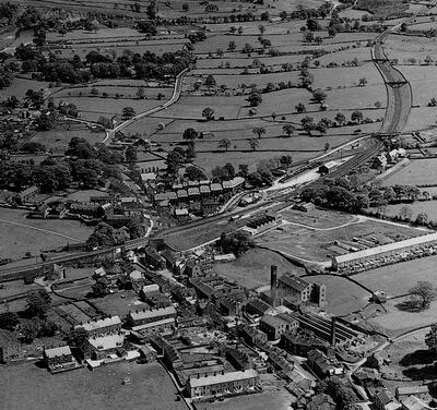 Aerial view of Addingham in 1935 - From west -