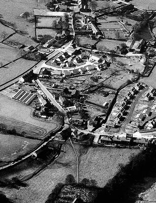Aerial view of Addingham in 1966 -  Church St