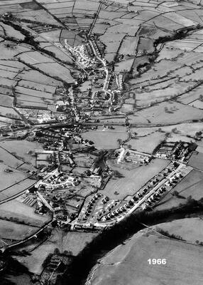 Aerial view of Addingham in 1966