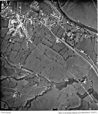Aerial view of Addingham in 1971 - eastern end