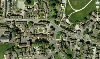 Aerial view of Addingham in 2009 featuring Main St