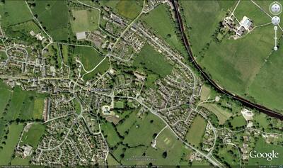 Aerial view of Addingham in 2011