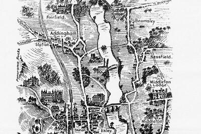 Map 1890 Wharfe Addingham crop