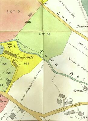 Map 1912 Sawmill area - Auction