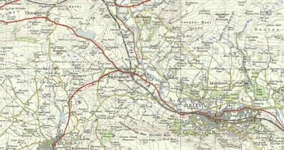 Map 1954 Addingham and surround