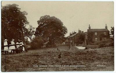 The Green 1910s and Moor Lane postcard