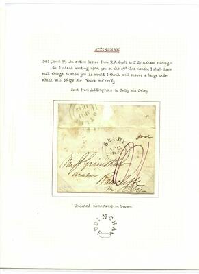 Postmarks page 10 - 1842, April 9 letter & cover