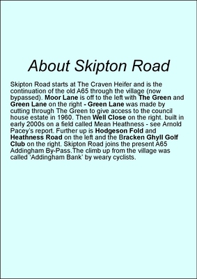 About Skipton Rd area