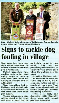 Garden Friends 2013 - 09 Dog Fouling Signs