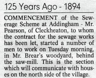 Villlage 1894 Sewerage Scheme